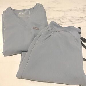 FIGS Dusty Blue Pants 🌊 XS / P Petite High Waist Zamora Joggers